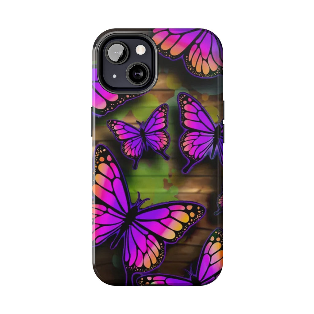 Purple Monarch Butterfly Tough Phone Case — Floral Nature Protective Cover - 314 Originals