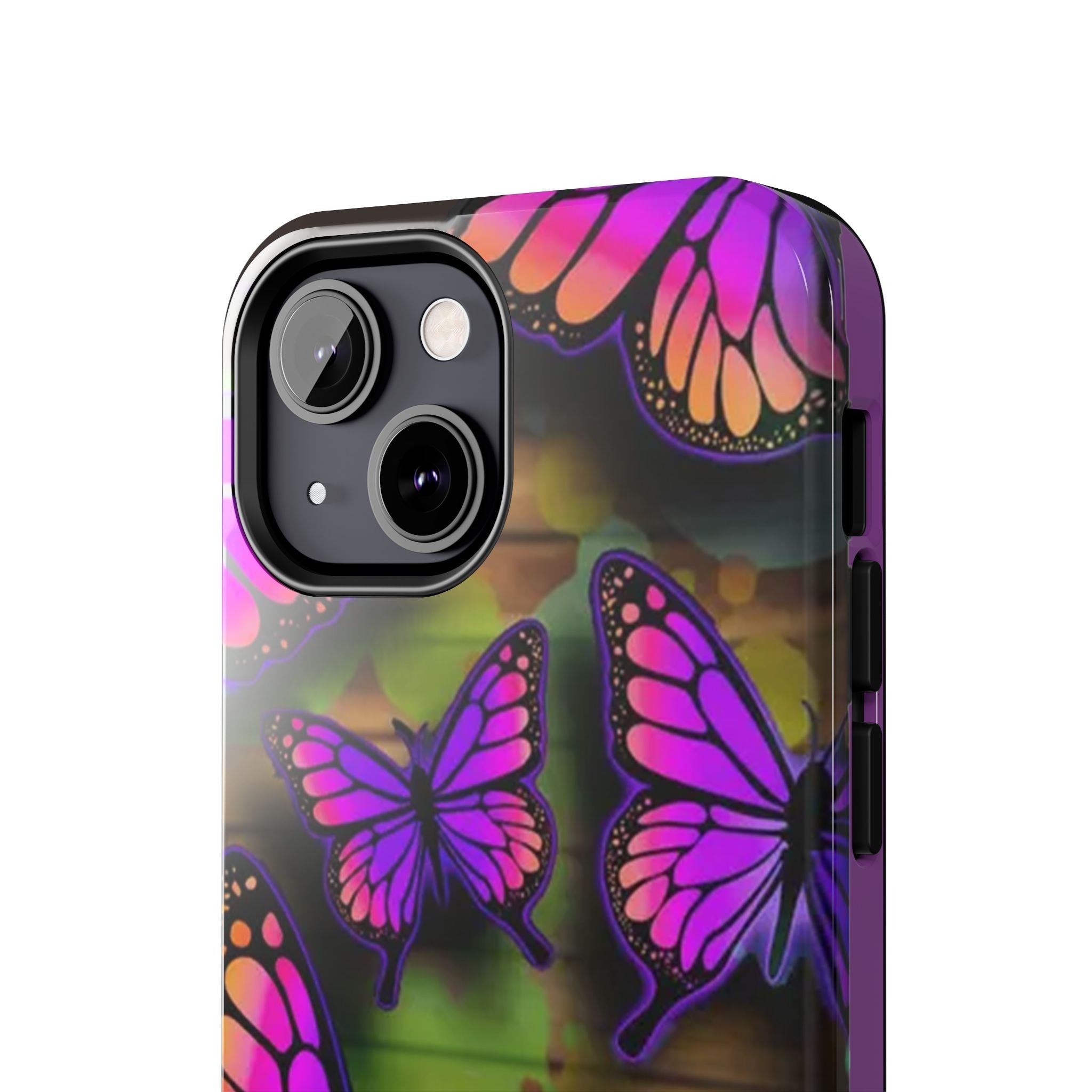 Purple Monarch Butterfly Tough Phone Case — Floral Nature Protective Cover - 314 Originals