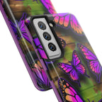 Purple Monarch Butterfly Tough Phone Case — Floral Nature Protective Cover - 314 Originals