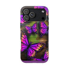 Purple Monarch Butterfly Tough Phone Case — Floral Nature Protective Cover - 314 Originals