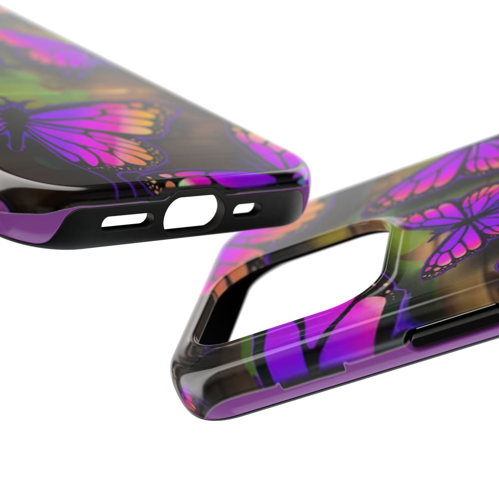 Purple Monarch Butterfly Tough Phone Case — Floral Nature Protective Cover - 314 Originals