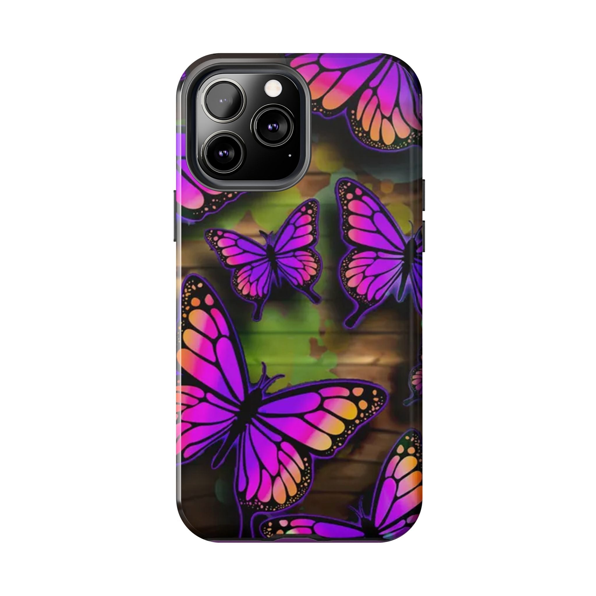 Purple Monarch Butterfly Tough Phone Case — Floral Nature Protective Cover - 314 Originals