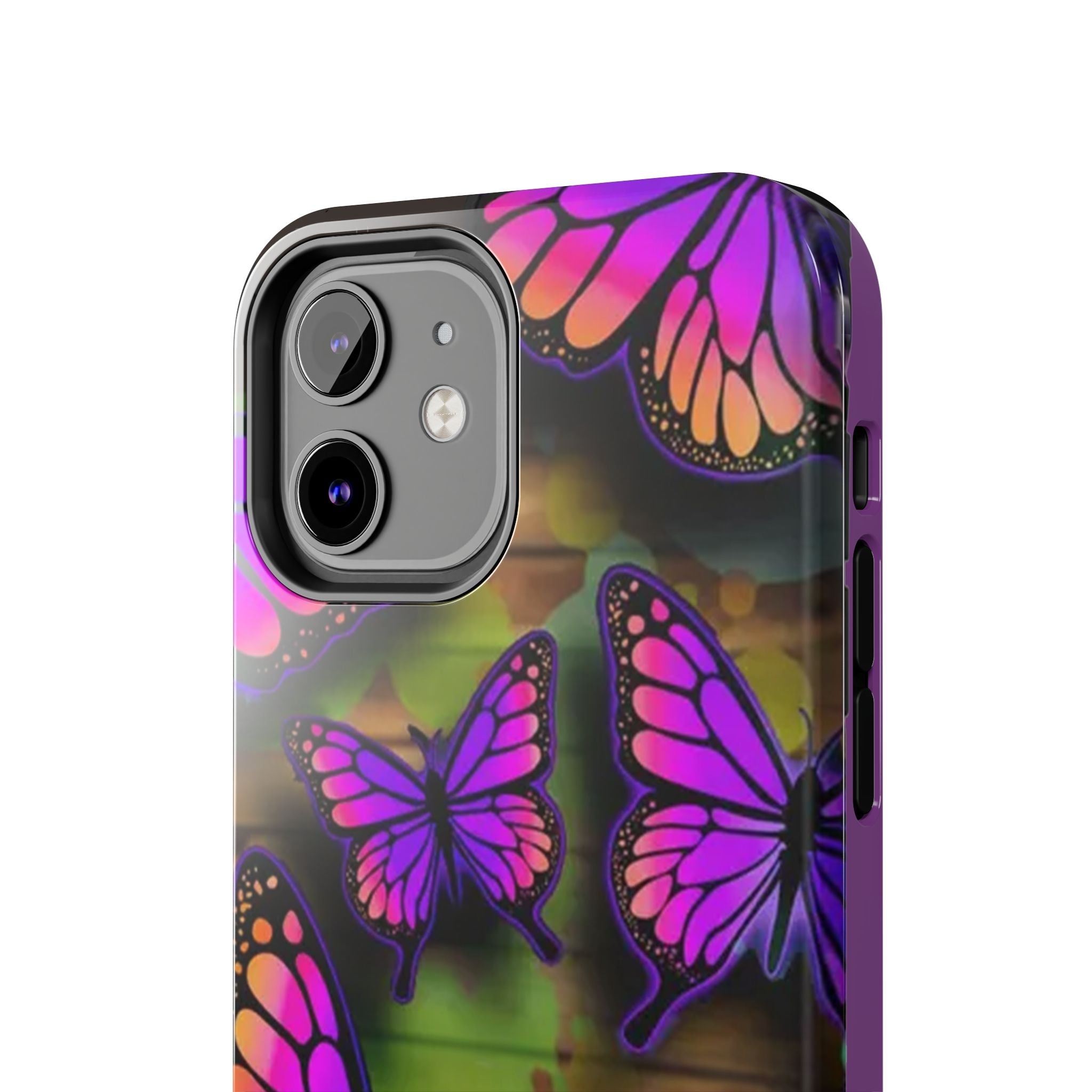 Purple Monarch Butterfly Tough Phone Case — Floral Nature Protective Cover - 314 Originals
