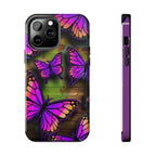 Purple Monarch Butterfly Tough Phone Case — Floral Nature Protective Cover - 314 Originals