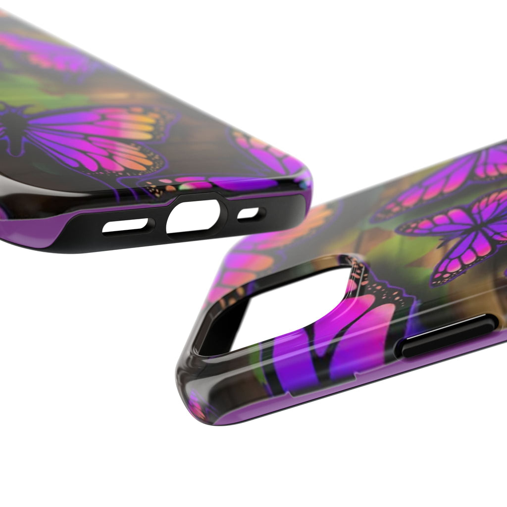 Purple Monarch Butterfly Tough Phone Case — Floral Nature Protective Cover - 314 Originals