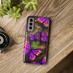 Purple Monarch Butterfly Tough Phone Case — Floral Nature Protective Cover - 314 Originals