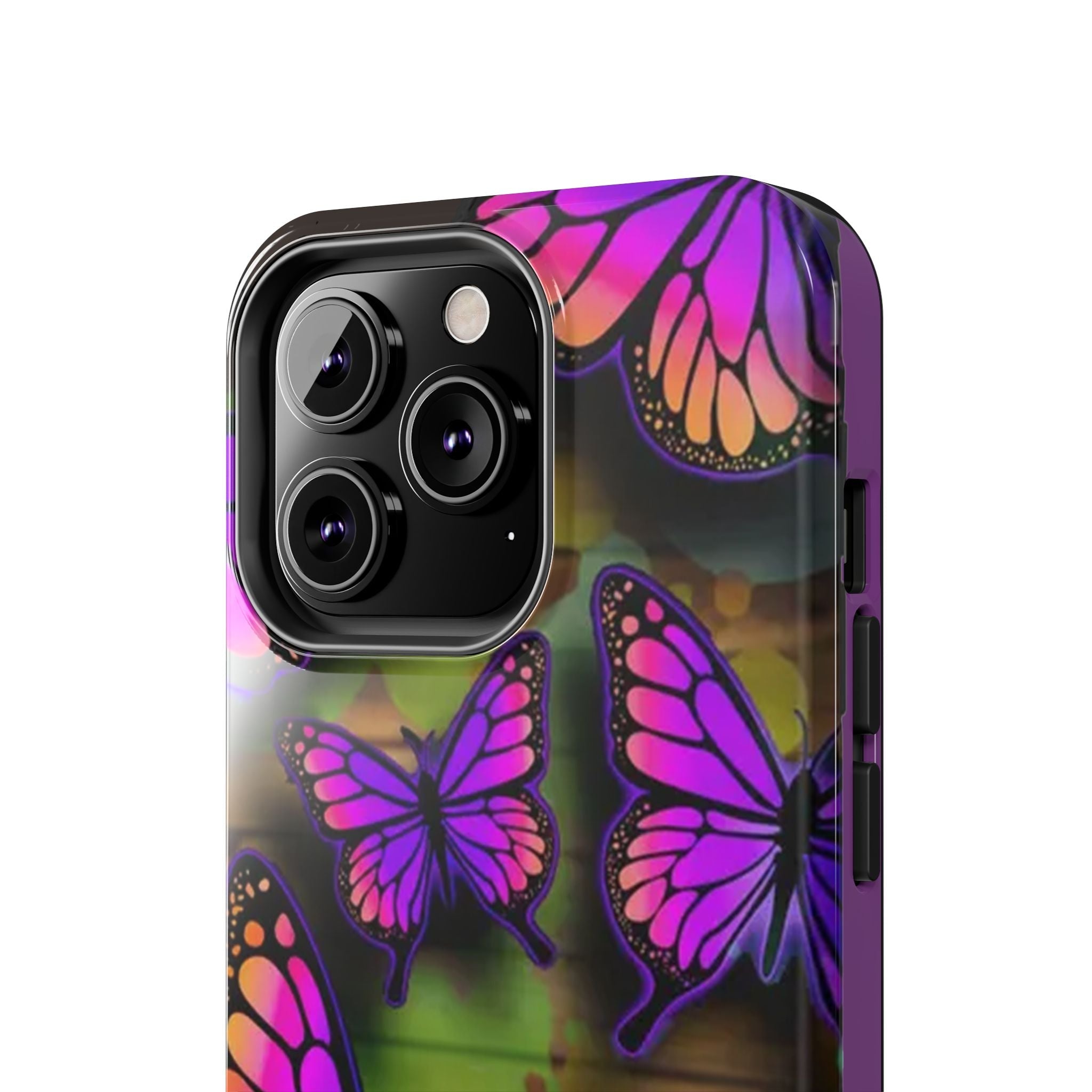 Purple Monarch Butterfly Tough Phone Case — Floral Nature Protective Cover - 314 Originals