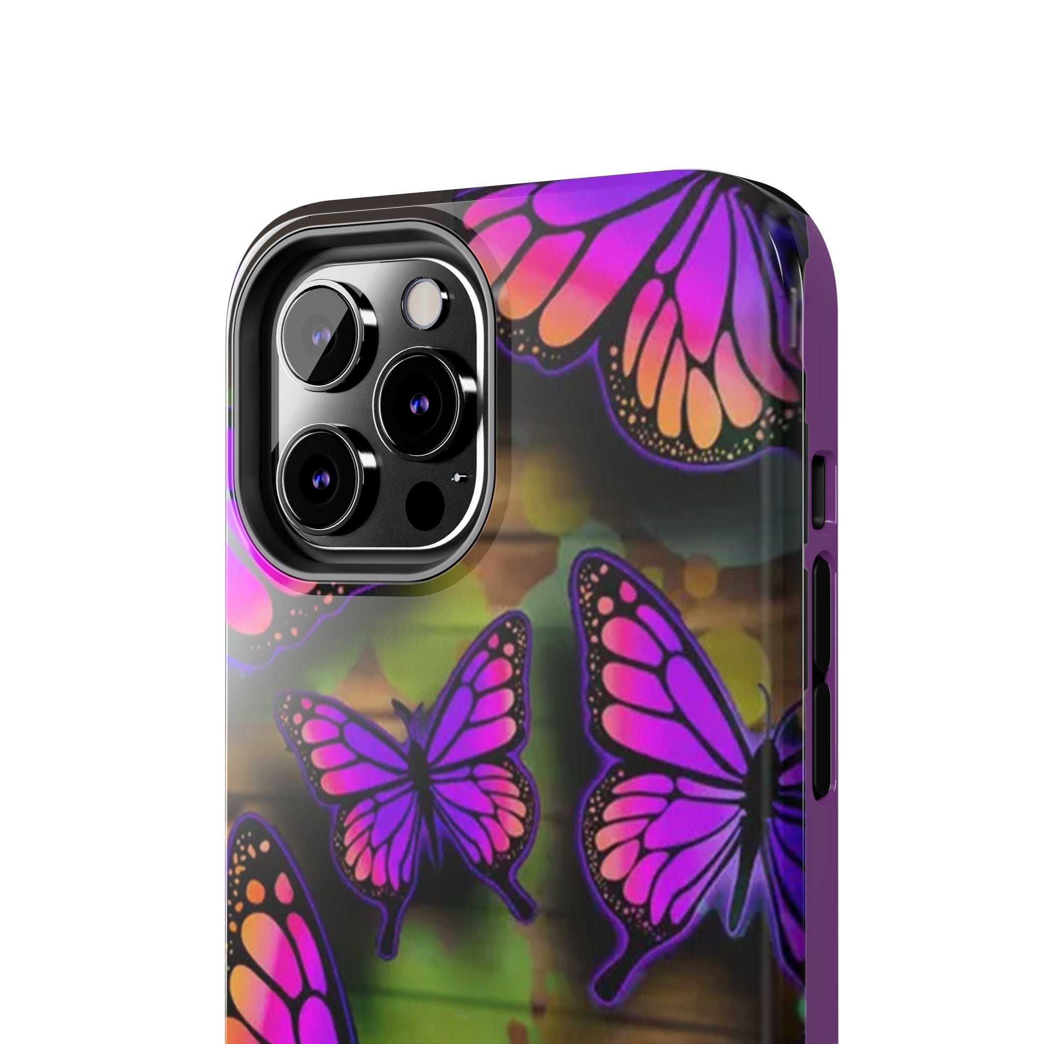 Purple Monarch Butterfly Tough Phone Case — Floral Nature Protective Cover - 314 Originals