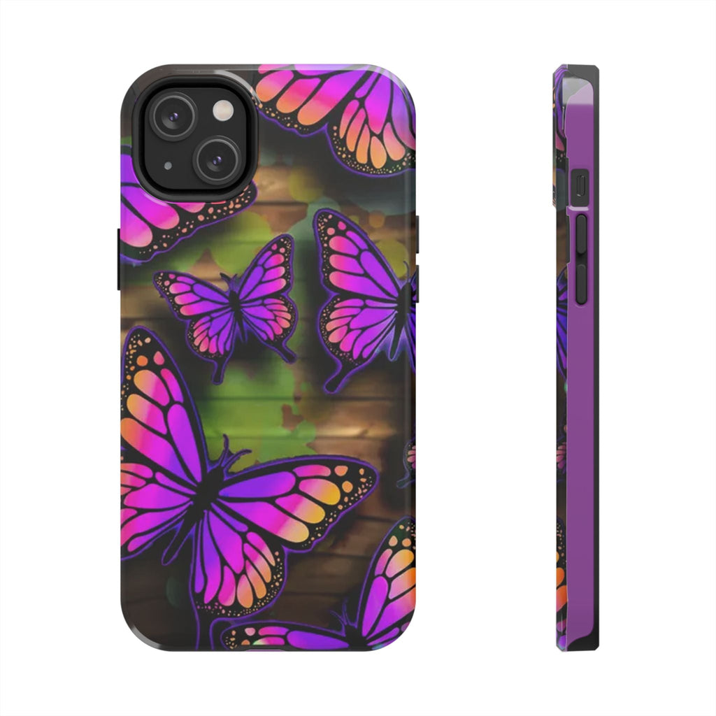 Purple Monarch Butterfly Tough Phone Case — Floral Nature Protective Cover - 314 Originals
