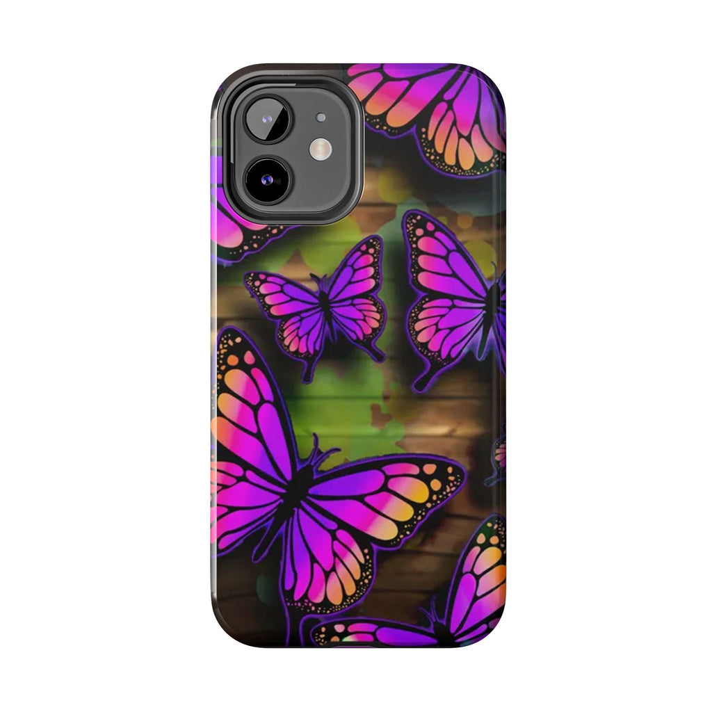 Purple Monarch Butterfly Tough Phone Case — Floral Nature Protective Cover - 314 Originals