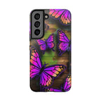 Purple Monarch Butterfly Tough Phone Case — Floral Nature Protective Cover - 314 Originals
