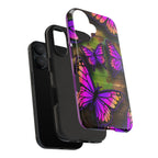 Purple Monarch Butterfly Tough Phone Case — Floral Nature Protective Cover - 314 Originals