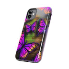 Purple Monarch Butterfly Tough Phone Case — Floral Nature Protective Cover - 314 Originals