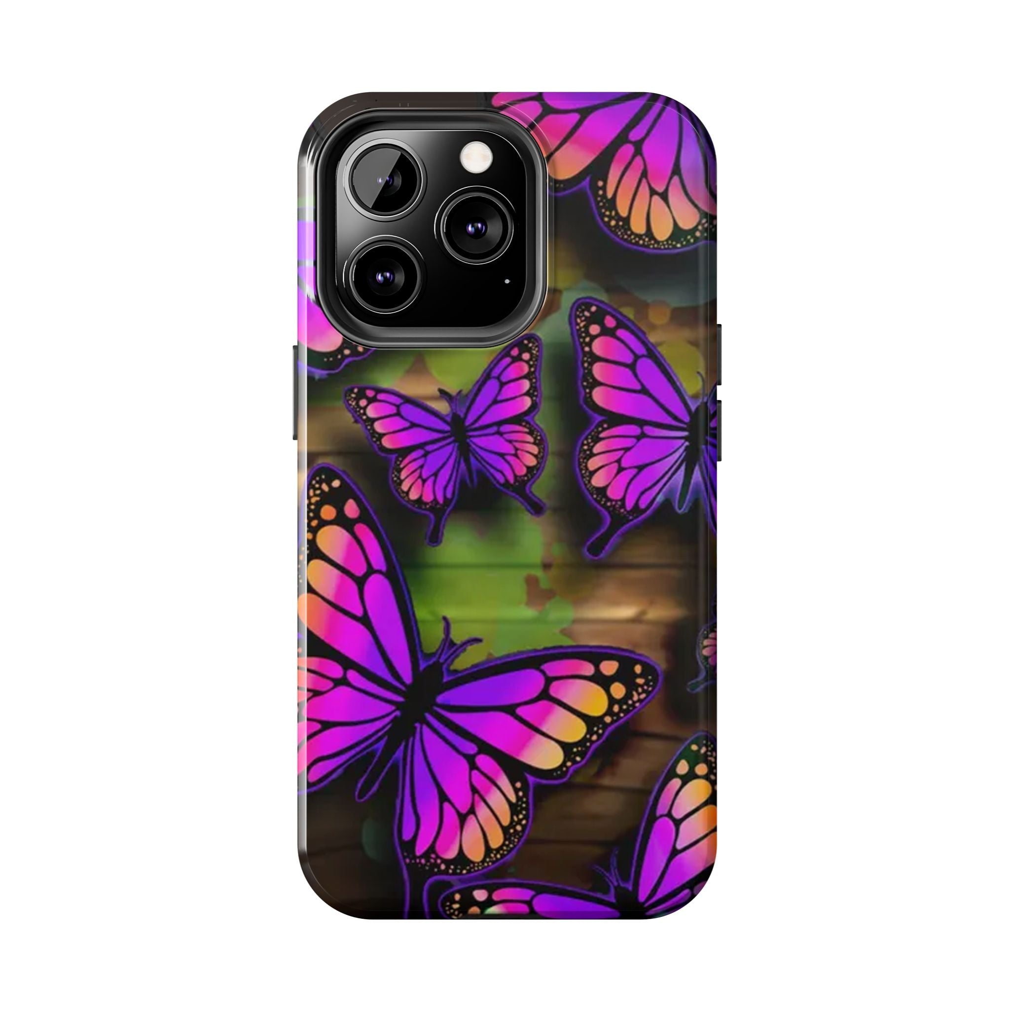 Purple Monarch Butterfly Tough Phone Case — Floral Nature Protective Cover - 314 Originals