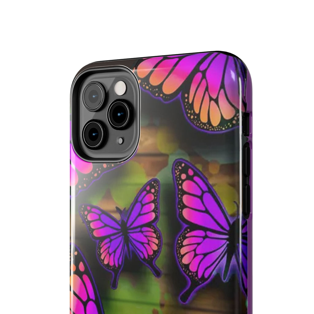 Purple Monarch Butterfly Tough Phone Case — Floral Nature Protective Cover - 314 Originals
