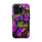 Purple Monarch Butterfly Tough Phone Case — Floral Nature Protective Cover - 314 Originals