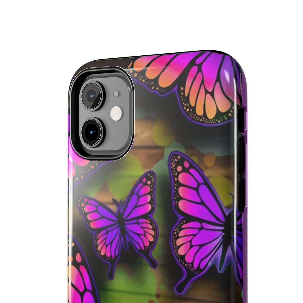 Purple Monarch Butterfly Tough Phone Case — Floral Nature Protective Cover - 314 Originals