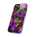 Purple Monarch Butterfly Tough Phone Case — Floral Nature Protective Cover - 314 Originals