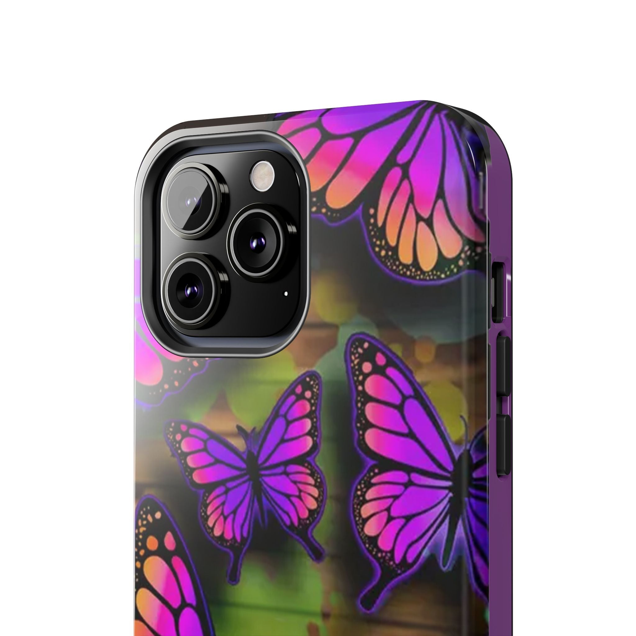 Purple Monarch Butterfly Tough Phone Case — Floral Nature Protective Cover - 314 Originals