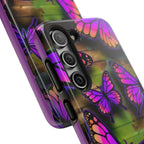 Purple Monarch Butterfly Tough Phone Case — Floral Nature Protective Cover - 314 Originals