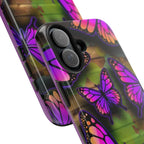Purple Monarch Butterfly Tough Phone Case — Floral Nature Protective Cover - 314 Originals