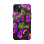 Purple Monarch Butterfly Tough Phone Case — Floral Nature Protective Cover - 314 Originals