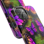 Purple Monarch Butterfly Tough Phone Case — Floral Nature Protective Cover - 314 Originals