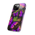 Purple Monarch Butterfly Tough Phone Case — Floral Nature Protective Cover - 314 Originals