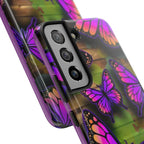 Purple Monarch Butterfly Tough Phone Case — Floral Nature Protective Cover - 314 Originals