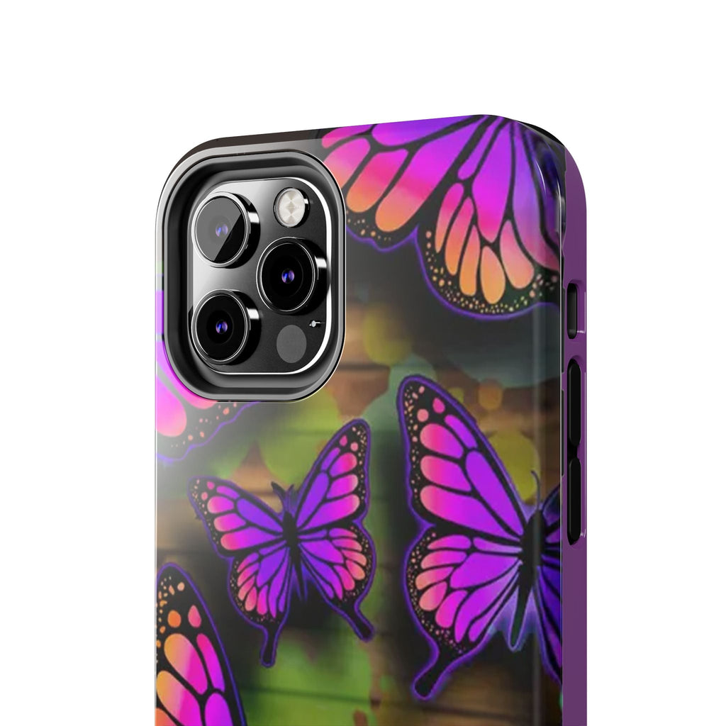Purple Monarch Butterfly Tough Phone Case — Floral Nature Protective Cover - 314 Originals