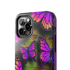 Purple Monarch Butterfly Tough Phone Case — Floral Nature Protective Cover - 314 Originals