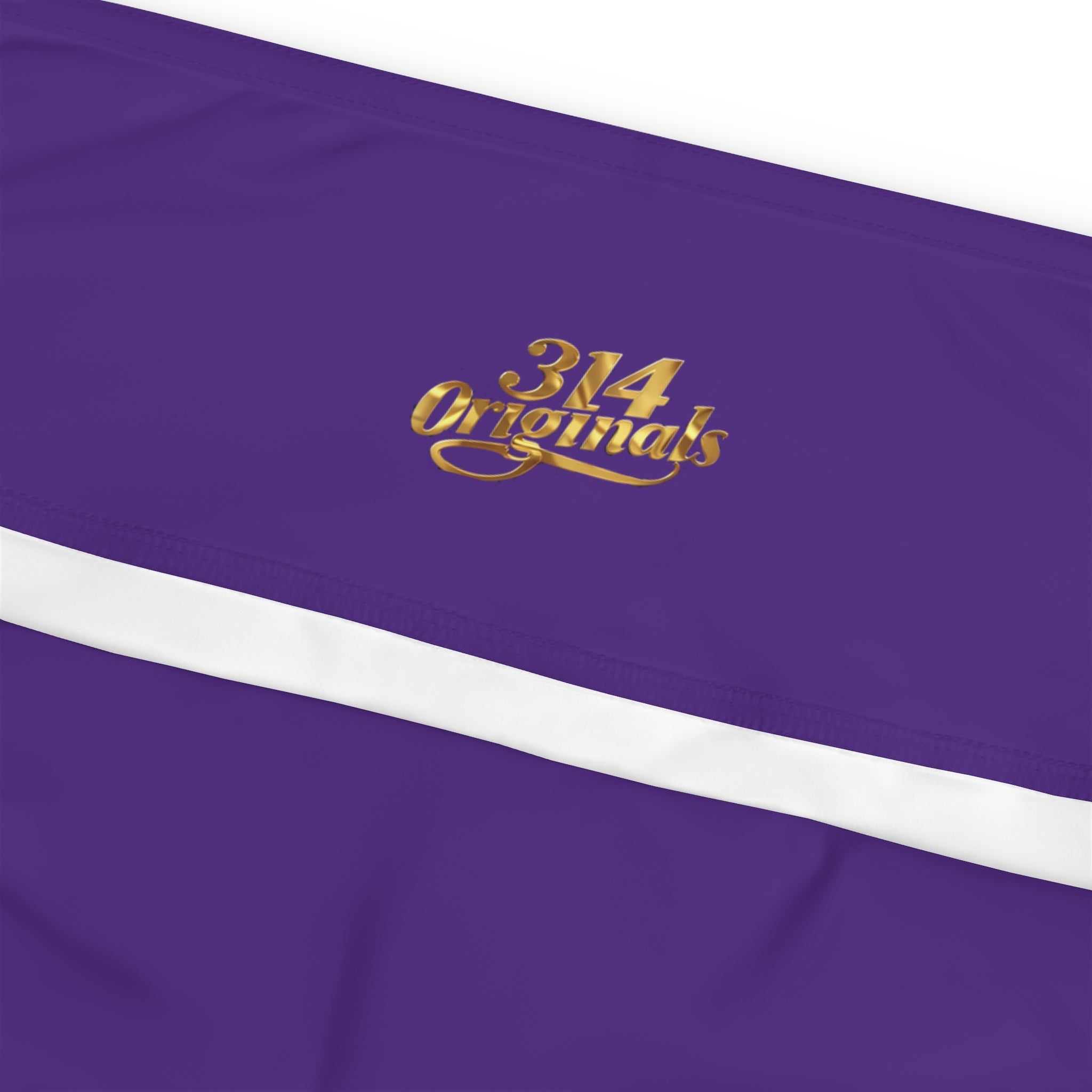 Purple Plus Size Leggings — Subtle Side Script Graphic, Comfortable Everyday Activewear - 314 Originals