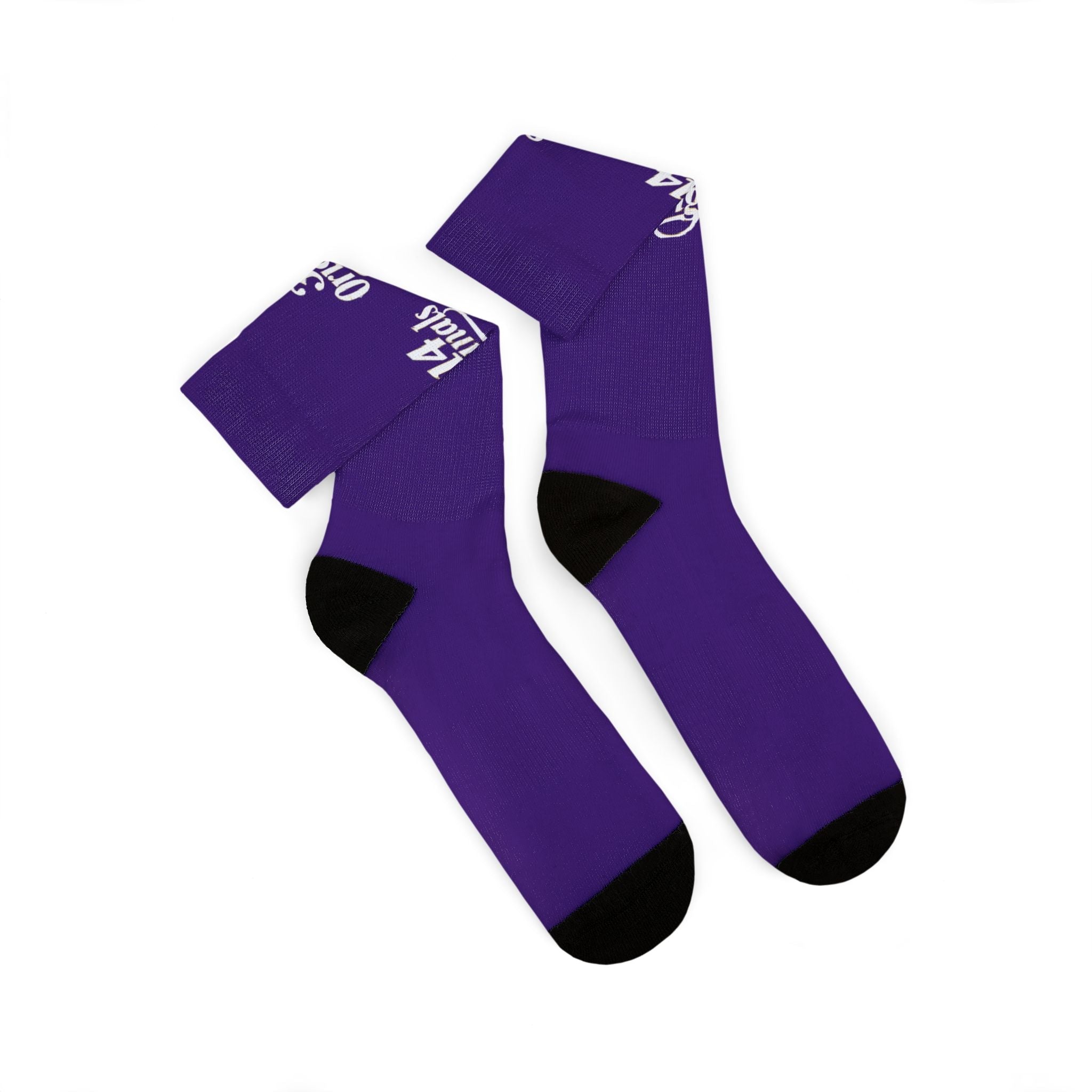 Purple Sublimation Socks with '314 Originals' Script — Athletic Crew Socks - 314 Originals