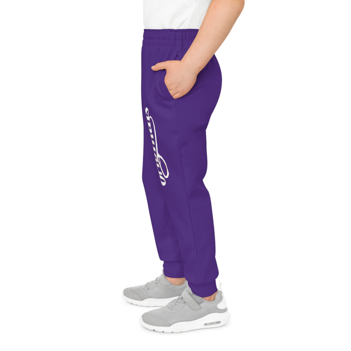 Purple Youth Joggers with 314 Originals Side Graphic — Kids Athletic Sweatpants - 314 Originals