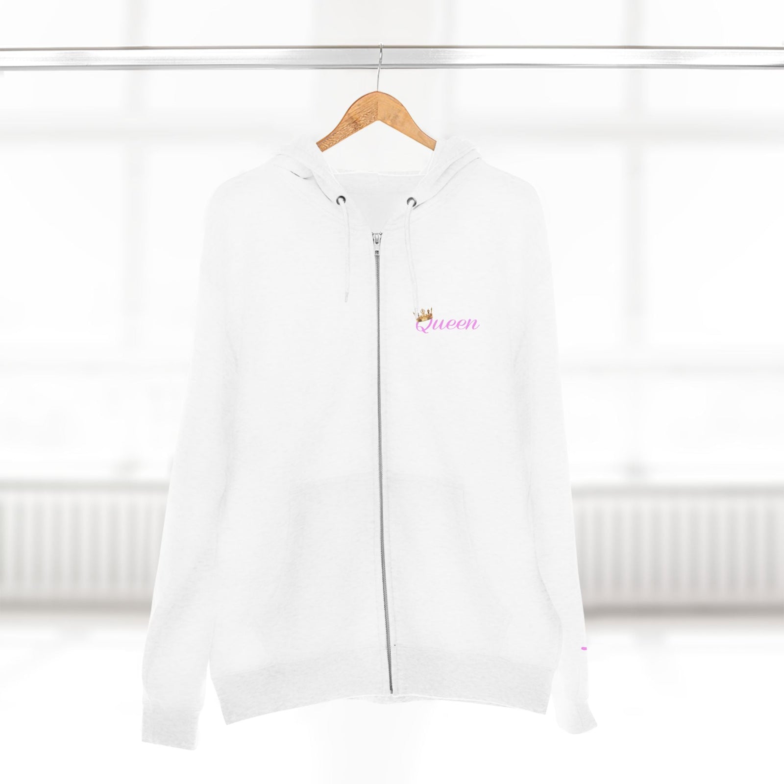 'Queen' Chest Logo Zip Hoodie — Women's Urban Streetwear - 314 Originals