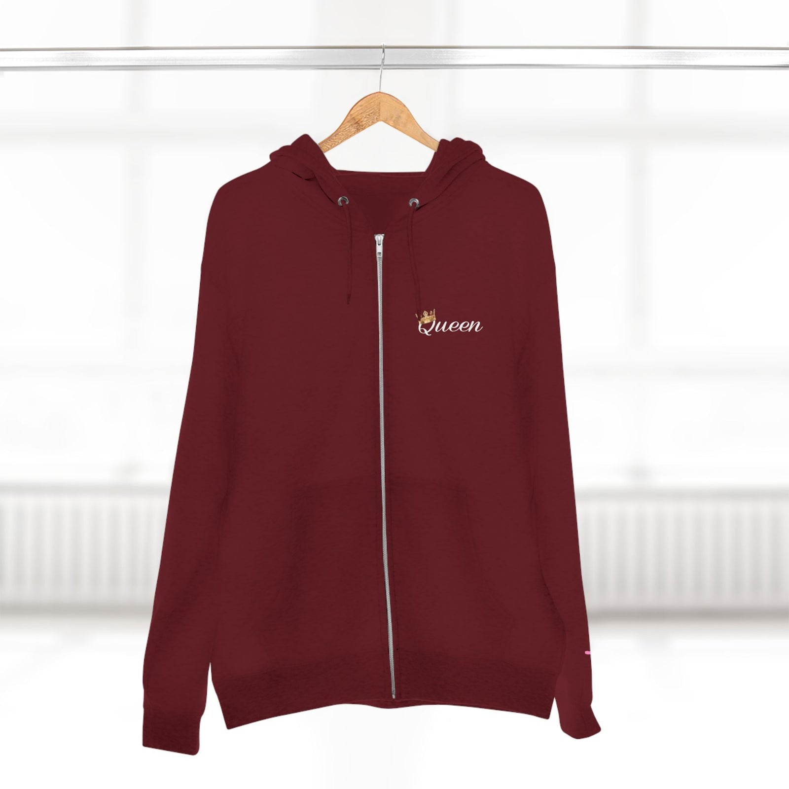 'Queen' Chest Logo Zip Hoodie — Women's Urban Streetwear - 314 Originals