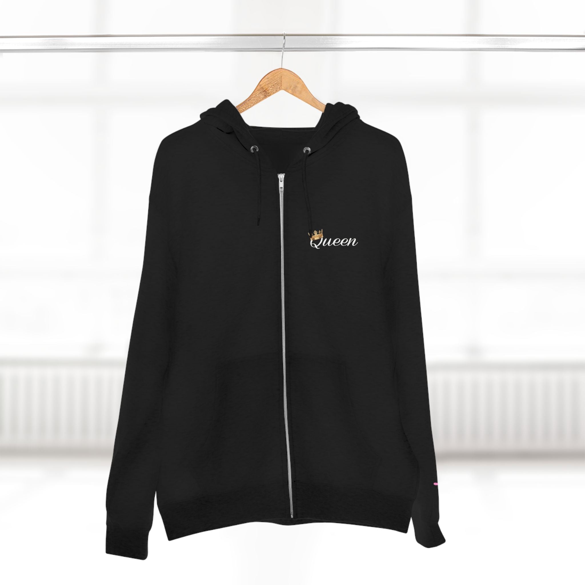 'Queen' Chest Logo Zip Hoodie — Women's Urban Streetwear - 314 Originals