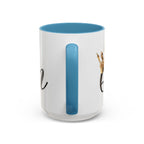 Queen Coffee Mug — Pink Accent Ceramic Mug with Script 'Queen' Design (11/15 oz) - 314 Originals