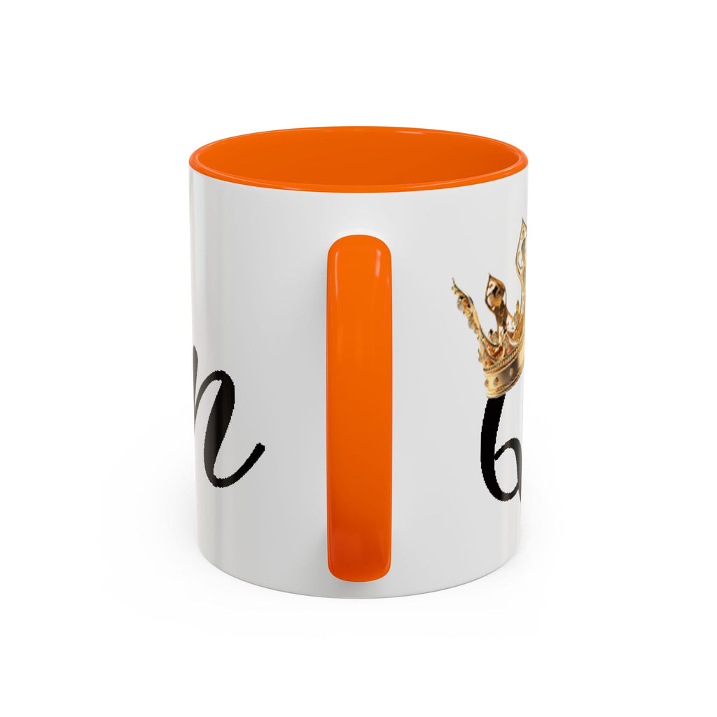 Queen Coffee Mug — Pink Accent Ceramic Mug with Script 'Queen' Design (11/15 oz) - 314 Originals