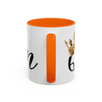 Queen Coffee Mug — Pink Accent Ceramic Mug with Script 'Queen' Design (11/15 oz) - 314 Originals