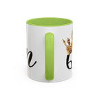 Queen Coffee Mug — Pink Accent Ceramic Mug with Script 'Queen' Design (11/15 oz) - 314 Originals