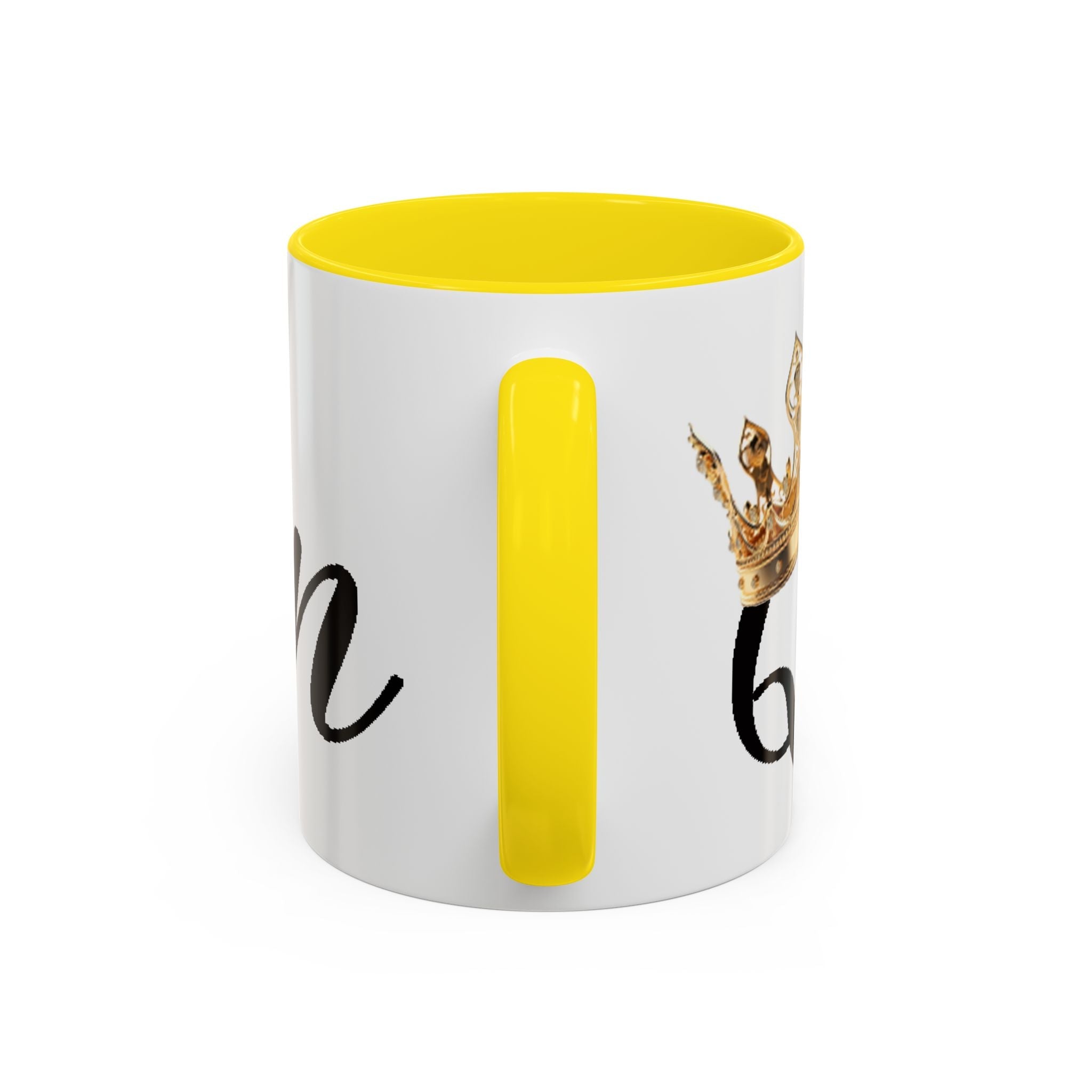 Queen Coffee Mug — Pink Accent Ceramic Mug with Script 'Queen' Design (11/15 oz) - 314 Originals