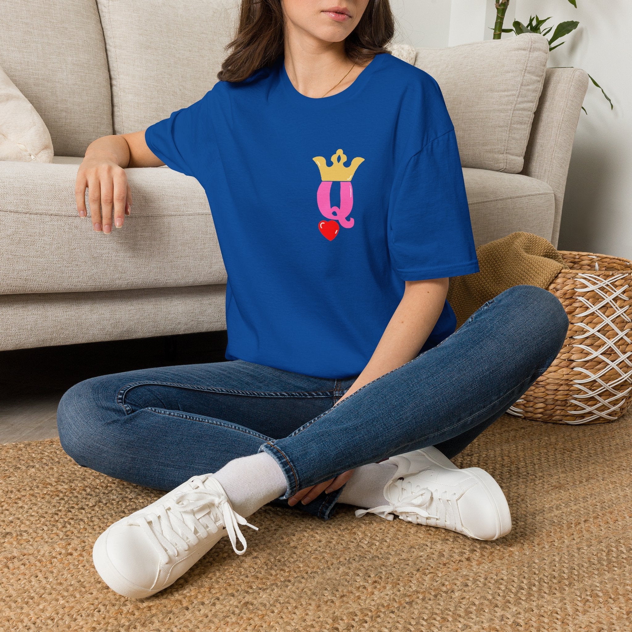 Queen Q Crown T-Shirt — Pink & Gold Heart Logo Tee - 314 Originals