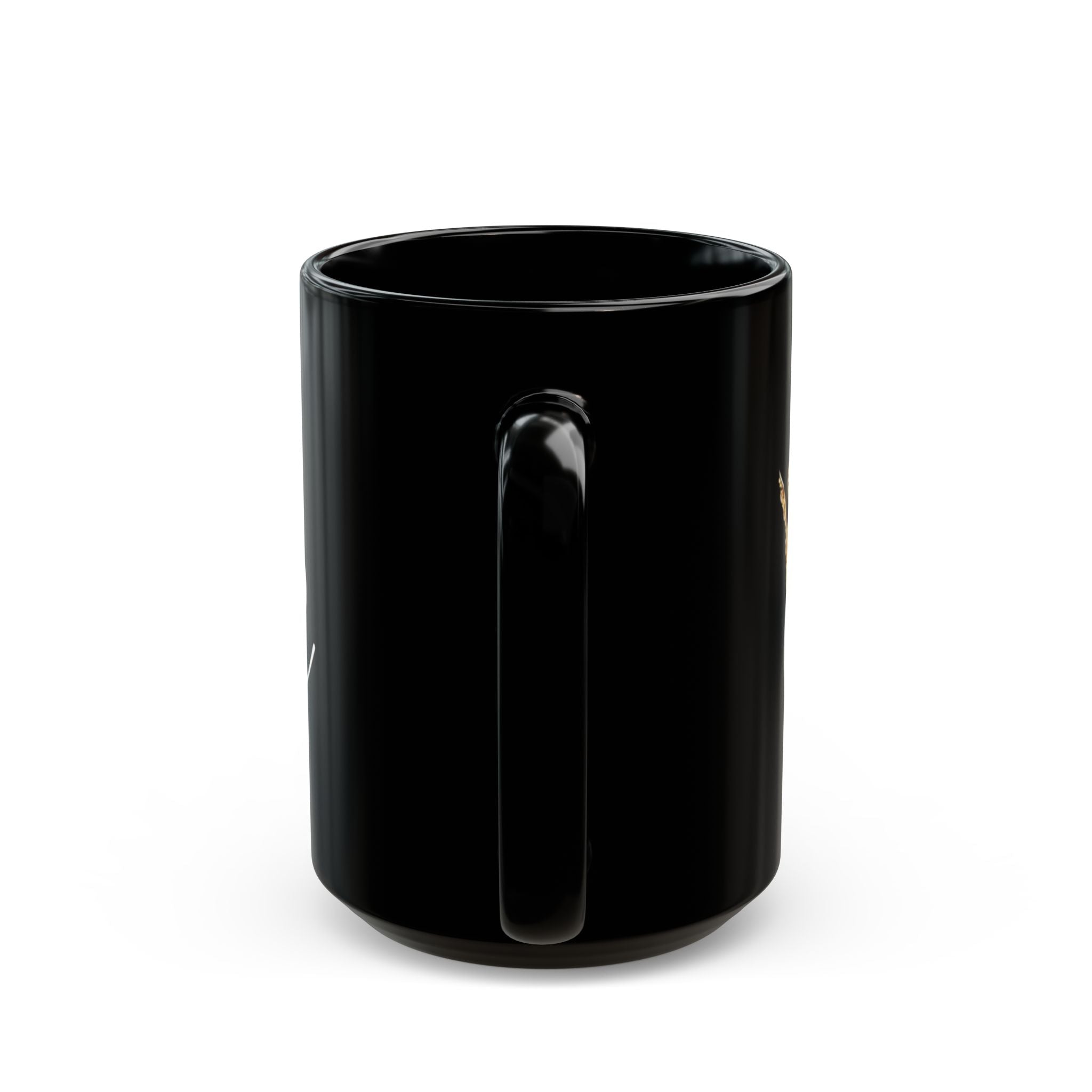 Queen Script Black Mug with Gold Crown — Royal Coffee Tea Gift - 314 Originals
