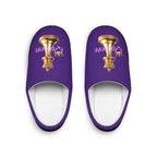 Queen Women's Indoor Slippers — Purple Regal Checkmate Cozy Slides - 314 Originals