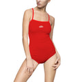 Red 314 Logo One-Piece Swimsuit — Women's Cutout Back Swimwear - 314 Originals