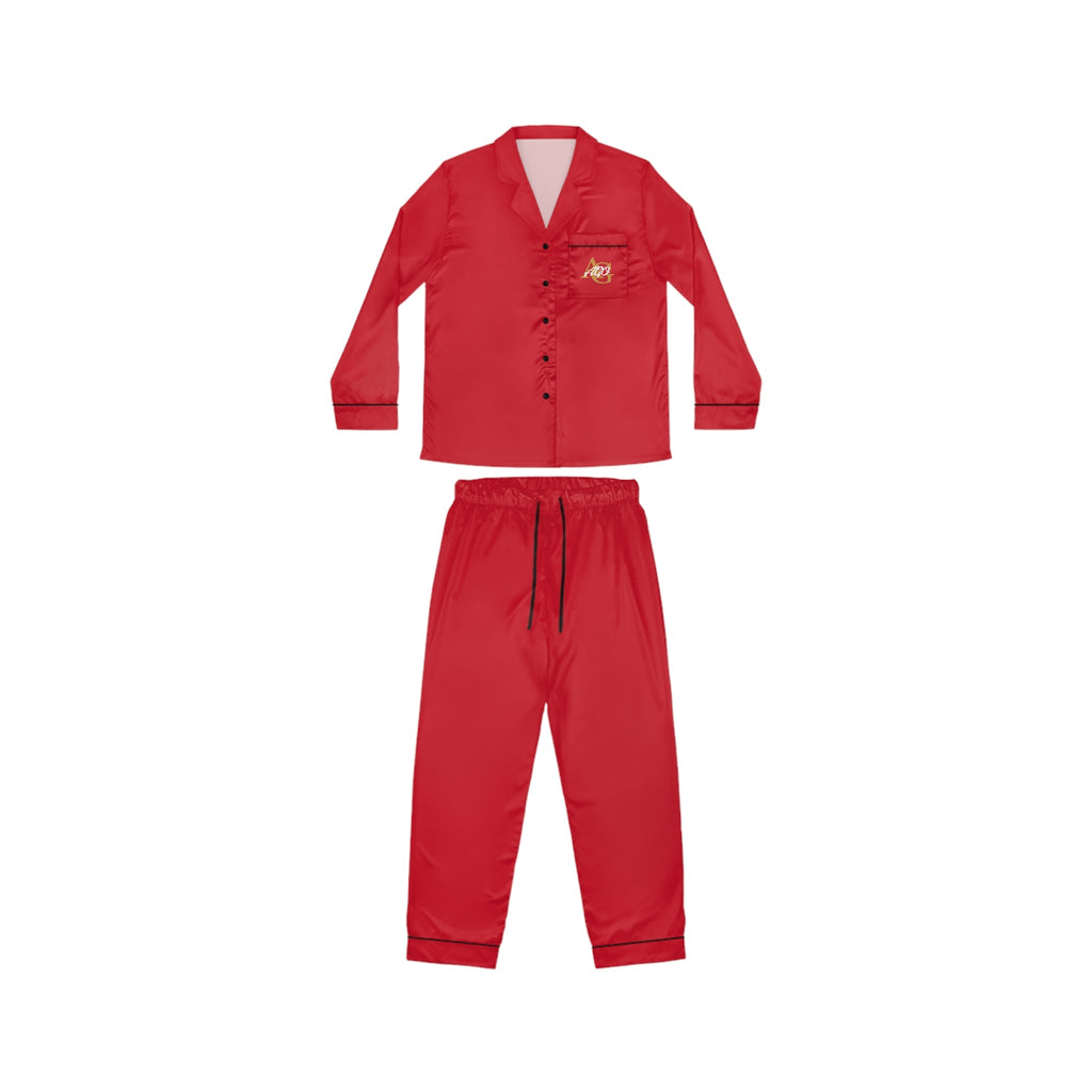 Red Satin Women's Pajama Set — Luxurious Button-Up Sleepwear - 314 Originals