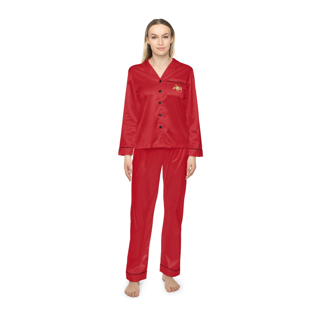 Red Satin Women's Pajama Set — Luxurious Button-Up Sleepwear - 314 Originals