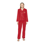 Red Satin Women's Pajama Set — Luxurious Button-Up Sleepwear - 314 Originals