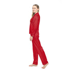 Red Satin Women's Pajama Set — Luxurious Button-Up Sleepwear - 314 Originals